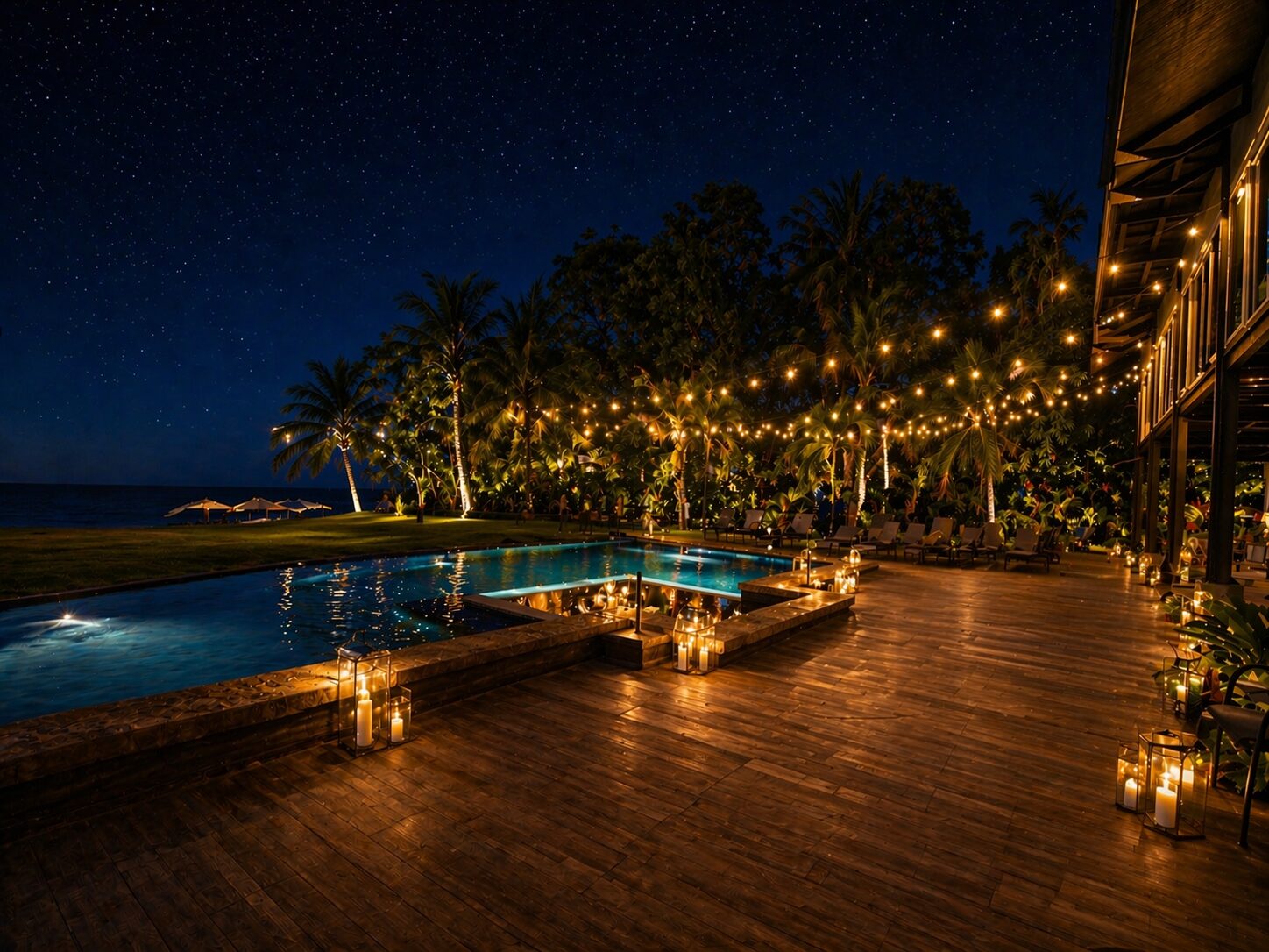 The Villa Esterillos — birthday and milestone celebration on the beachfront terrace